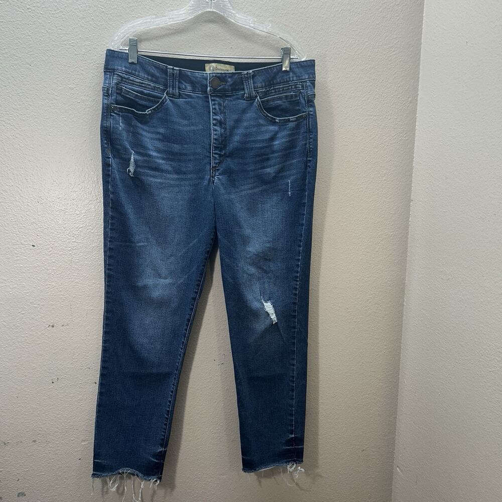 Democracy Ab Solution‎ Skinny Jeans Womens 16 Blue Stretch Elastic Waist Denim